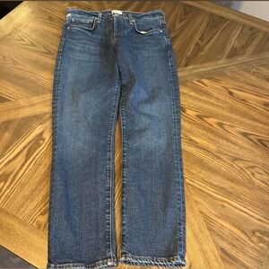 Citizens Of Humanity Straight Leg Jeans in Dark Blue Wash